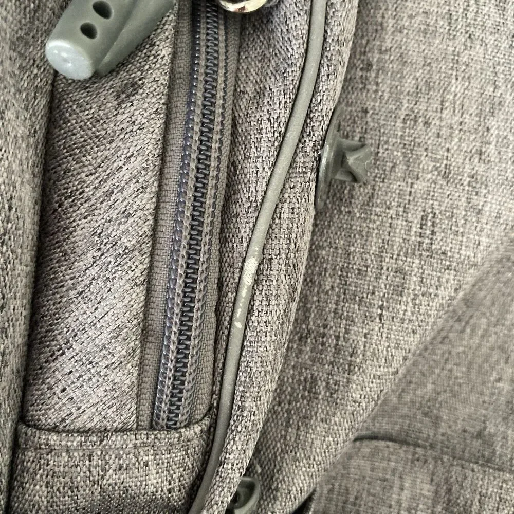 LL Bean Gray Large Backpack Laptop Travel Bag Pockets Shoe Compartment
